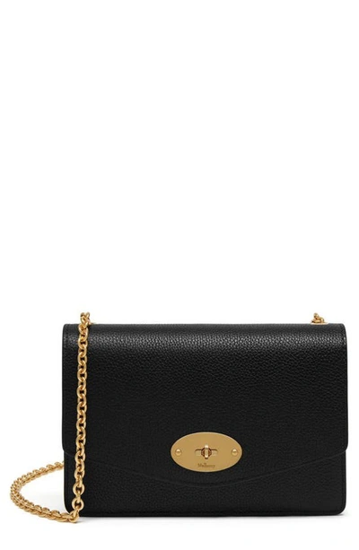 Shop Mulberry Small Darley Leather Clutch In A100 Black