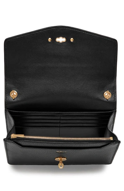 Shop Mulberry Small Darley Leather Clutch In A100 Black