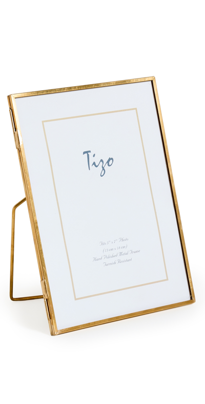 Shop Tizo Design Slim Gold Brass Frame 5x7 Gold