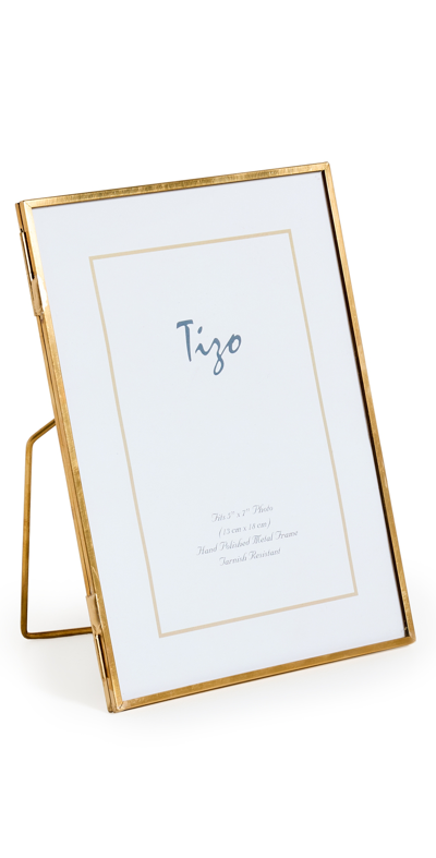 Tizo Design Slim Gold Brass Frame 5x7 In Gold