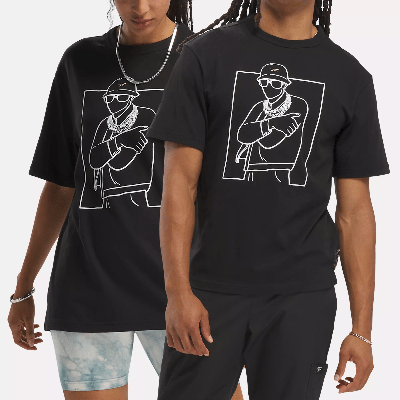 Shop Reebok Unisex Hip Hop B-boy Pose T-shirt In Black