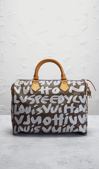 FWRD Renew Louis Vuitton Monogram Graffiti Speedy Bag in Brown