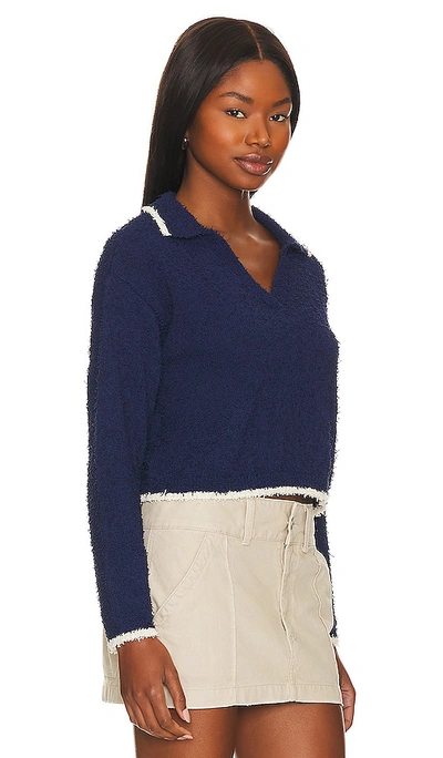 Shop Callahan Corina Polo Sweater In Blue