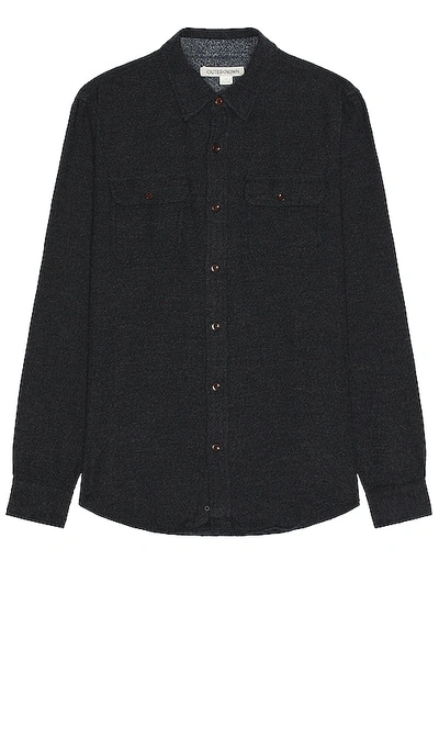 Shop Outerknown Transitional Flannel Shirt In Charcoal