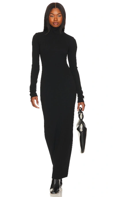 Shop Cotton Citizen Verona Turtleneck Maxi Dress In Black