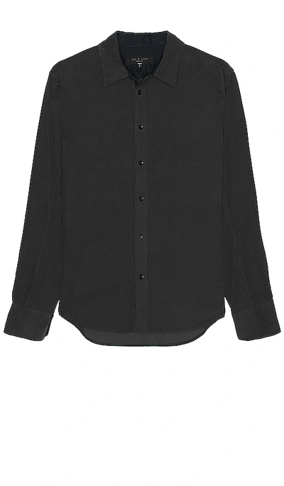 Shop Rag & Bone Corduroy Engineered Shirt In Black