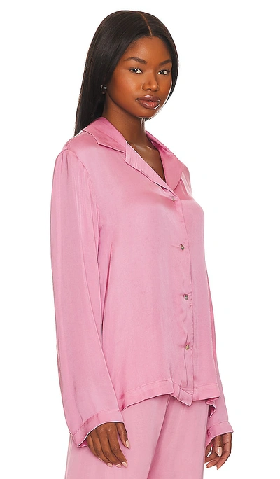 Shop Donni Silky Shirt In Pink