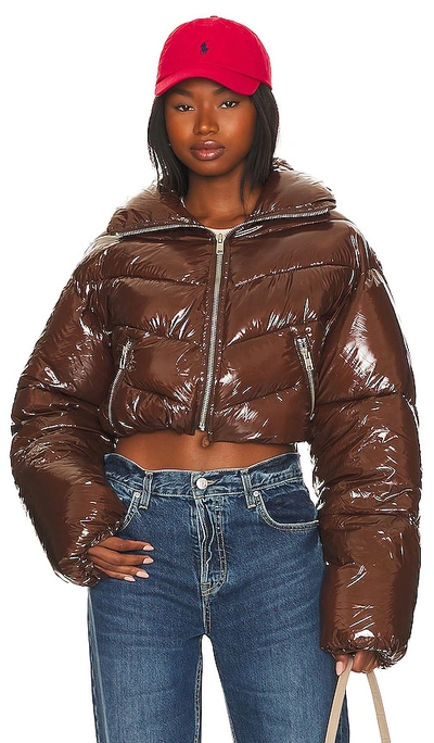Shop By.dyln Neve Puffer In Chocolate