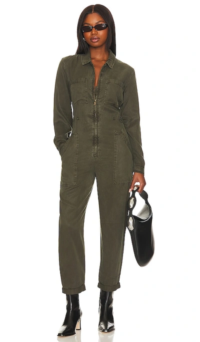 Shop Young Fabulous & Broke Harmony Jumpsuit In Dark Green