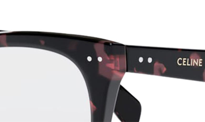 Celine Thin 2 Dots 52mm Cat Eye Optical Glasses In Havana
