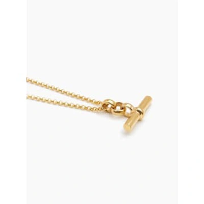 Shop Tilly Sveaas Gold T Bar Curb Link Necklace