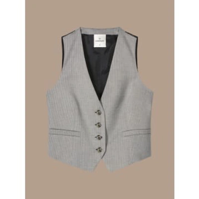 Shop Summum Herringbone Waistcoat Grey