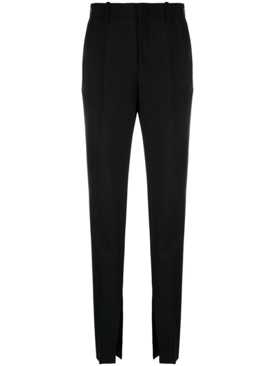 Shop Gucci Horsebit Tailored Trousers - Women's - Mohair/wool/acetate/silk In Black
