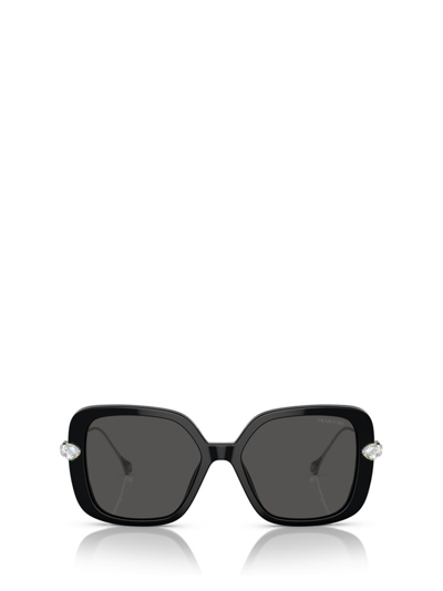 Shop Swarovski Square Frame Sunglasses In Black