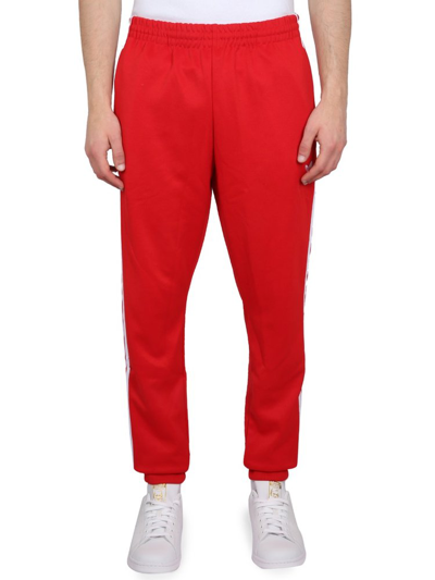 Shop Adidas Originals Elasticated Waistband Jogging Pants In Red