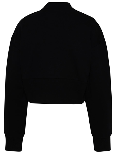 Shop Balmain Black Cotton Sweatshirt