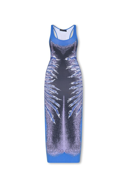 Shop Y/project Patterned Sleeveless Midi Dress In Multi