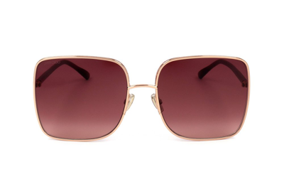 Shop Jimmy Choo Eyewear Aliana Square Frame Sunglasses In Pink