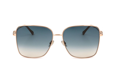 Shop Jimmy Choo Eyewear Hester Square Frame Sunglasses In Gold