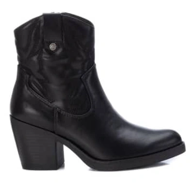 Shop Xti Western Ankle Boots Pu In Black