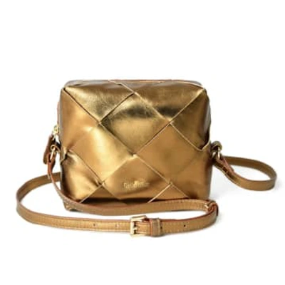Shop Bell & Fox Asha Leather Cross Body Bag In Metallic