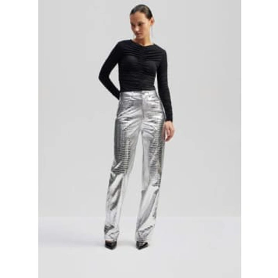 Shop By Malina Daphne Silver Trousers In Metallic