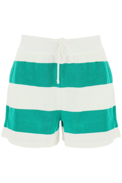 Shop Polo Ralph Lauren Striped Knitted Drawstring Shorts In Multi