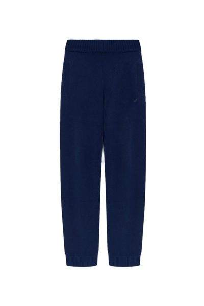 Shop Adidas Originals Essentials W Straight Leg Knitted Trousers In Navy