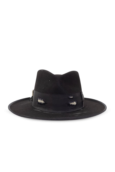 Shop Nick Fouquet Distressed 693 Hat In Black