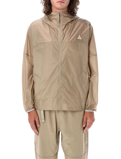 Shop Nike Acg Windproof Jacket In Brown