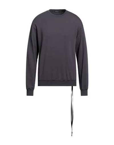 Shop Ann Demeulemeester Man Sweatshirt Dark Purple Size M Cotton