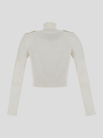 Shop Elisabetta Franchi Sweaters In Ivory