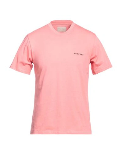 Shop Buscemi Man T-shirt Pink Size Xxs Cotton, Brass