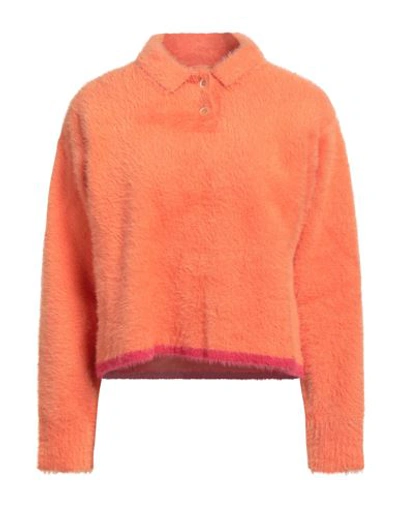 Shop Jacquemus Woman Sweater Orange Size 4 Polyamide, Elastane