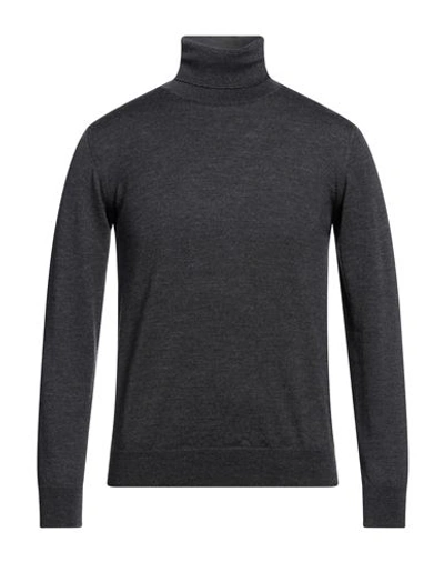 Angelo Nardelli Man Turtleneck Grey Size 46 Merino Wool In Grey