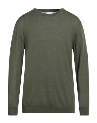 Shop Bellwood Man Sweater Military Green Size 44 Merino Wool