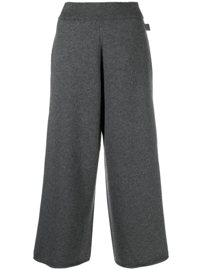 Shop Loewe Grey Cashmere Wide-leg Trousers