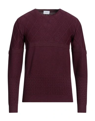 Shop Sseinse Man Sweater Garnet Size S Viscose, Nylon In Red