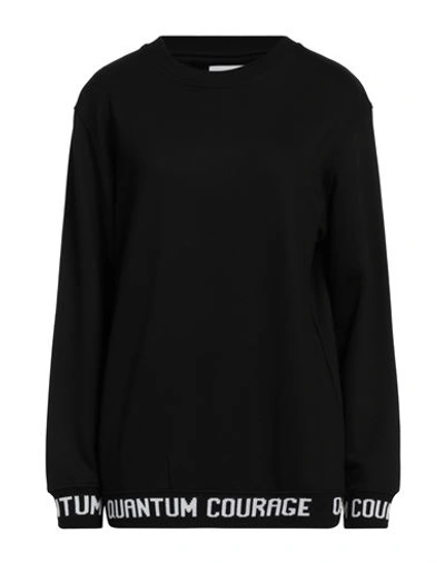 Quantum Courage Woman Sweatshirt Black Size Xs Cotton, Modal In Black