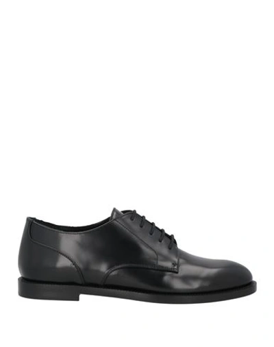 Lafayette 148 Woman Lace-up Shoes Black Size 11 Soft Leather In Black