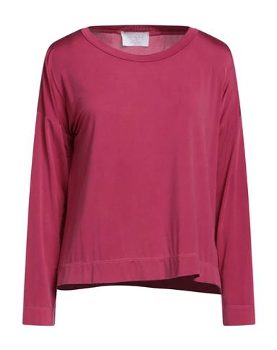 Shop Daniele Fiesoli Woman T-shirt Garnet Size 3 Cupro, Elastane In Red