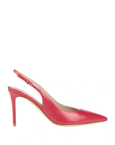 Shop Giorgio Armani Woman Pumps Red Size 6 Soft Leather