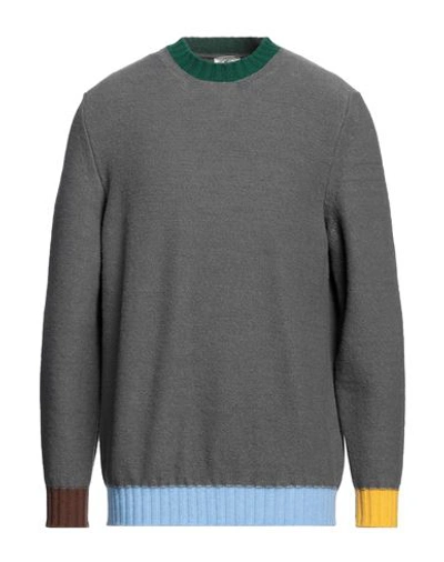 Shop Mqj Man Sweater Lead Size 42 Polyamide, Acrylic, Wool In Grey