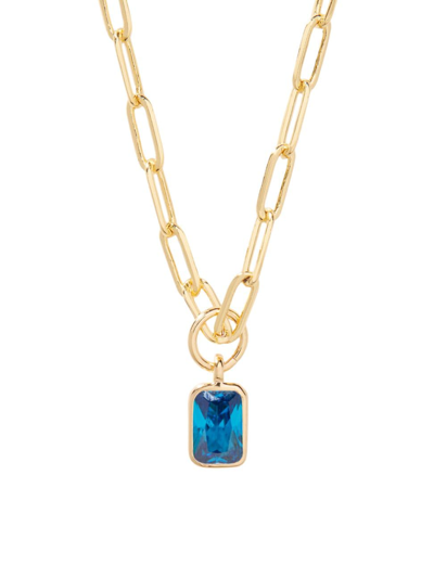 Shop Brook & York Women's Mackenzie 14k-yellow-gold Vermeil & Birthstone Pendant Necklace In Dec