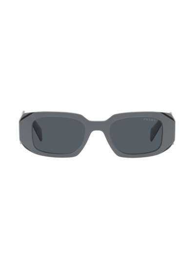 Shop Prada Men's 49mm Square Sunglasses In Dark Grey