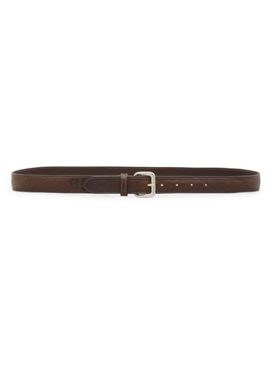 Shop Il Bisonte Women's Heritage Classic Leather Belt In Dark Brown