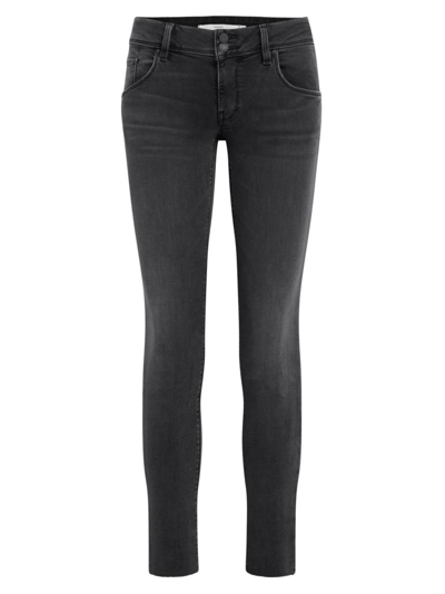 Shop Hudson Women's Collin Mid-rise Skinny Ankle Jeans In Washed Black