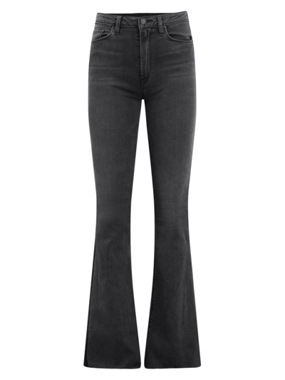 Shop Hudson Women's Petite Holly High-rise Flare Jeans In Washed Black