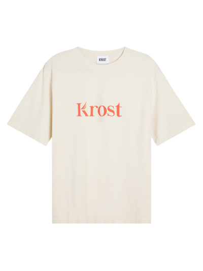 Shop Krost Men's  X Nautica Fair Winds Oversized T-shirt In Seed Pearl