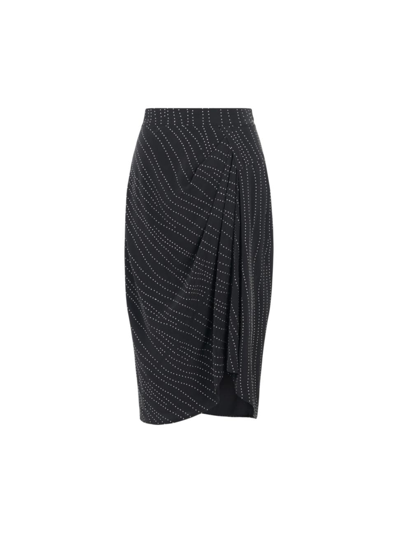 Shop Iro Women's Zima Studded Midi Skirt In Black